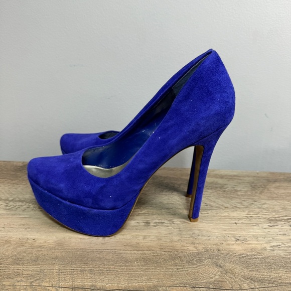 Jessica Simpson Vibrant Blue Platform Heels - Picture 7 of 9